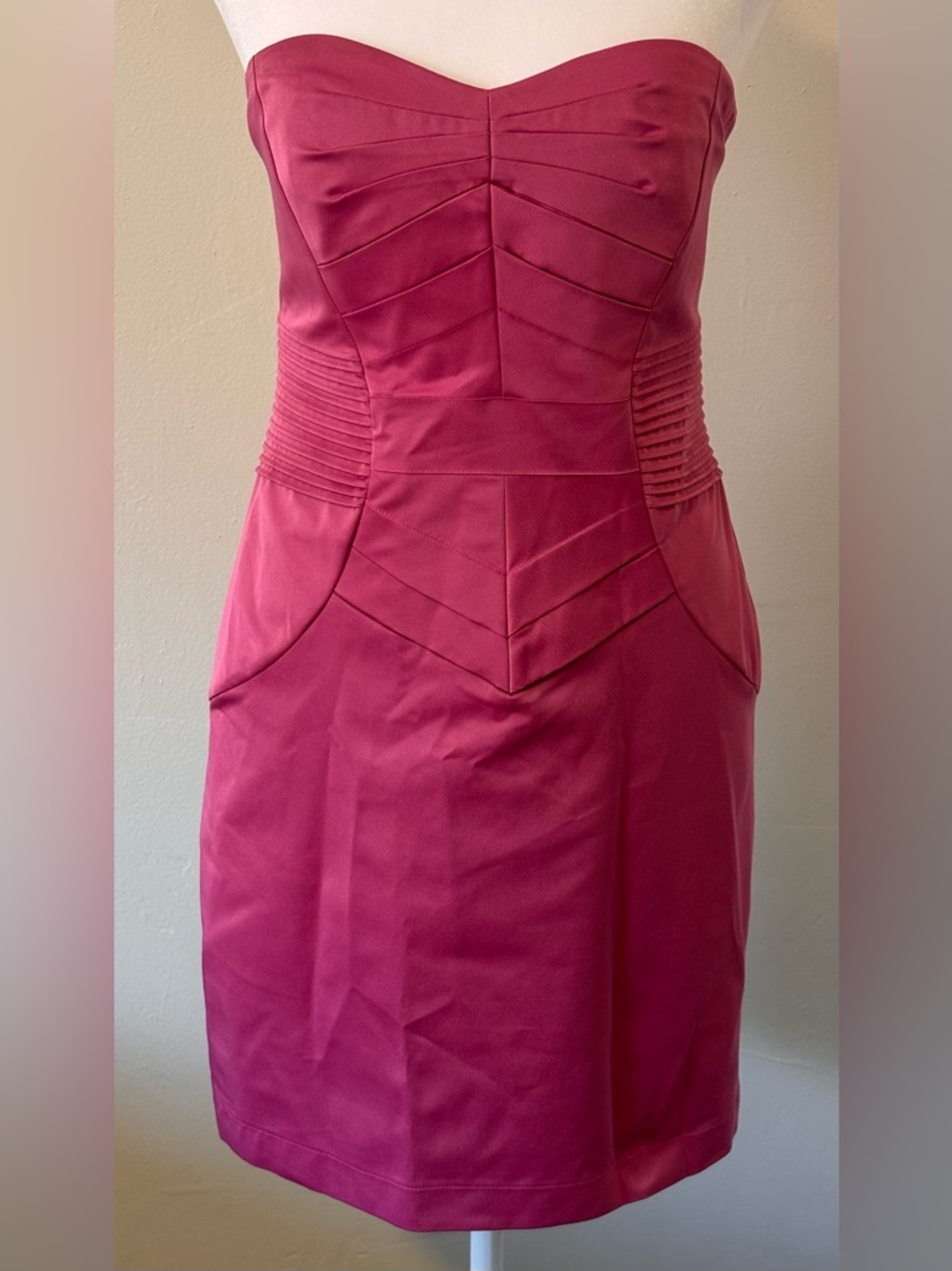 Wish Accelerator Magenta Pink Mini Strapless Party Dress Women’s Medium